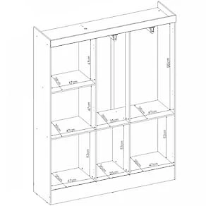 Guarda-Roupa Casal Demóbile Ártico 5 Portas de Bater MDP - 135cm de Largura Amêndoa/Off White