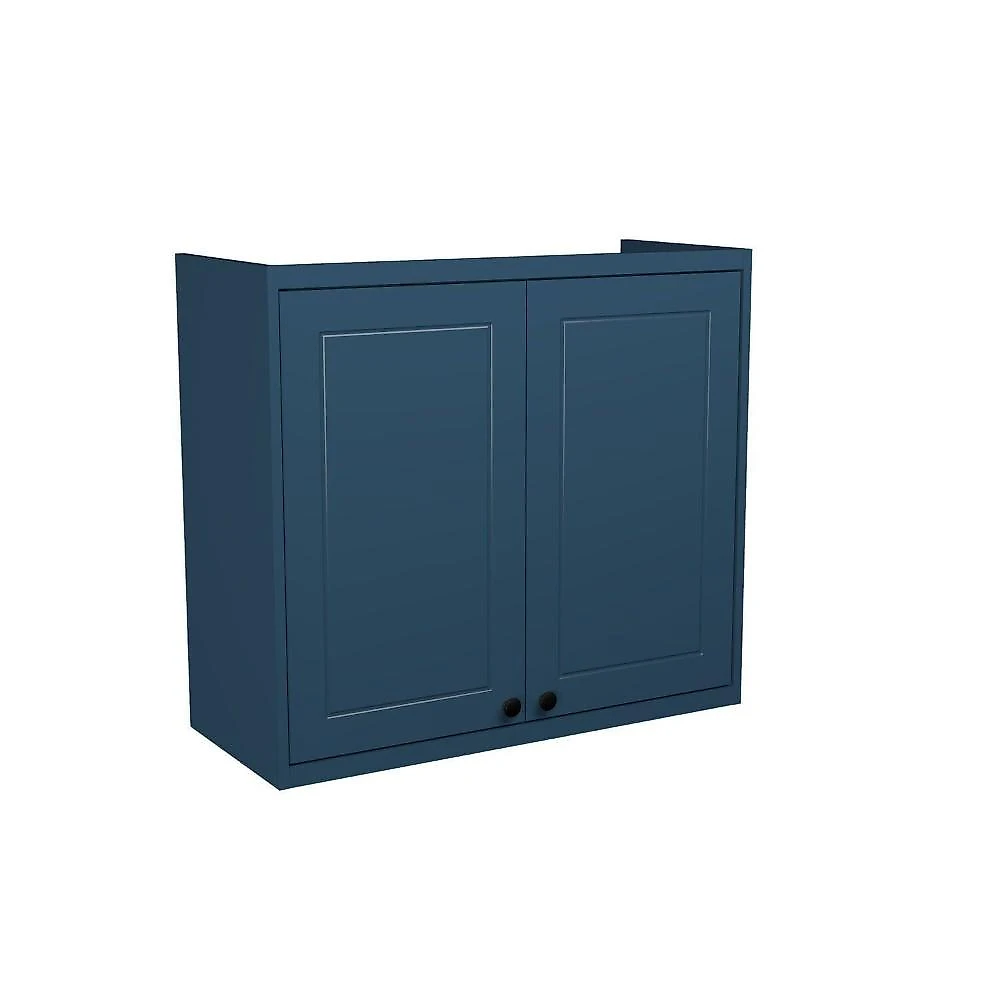 Cozinha Compacta Modulada 7 Portas 3 Gavetas 100% Mdf 2 Tampos Sevilha Azul Órion