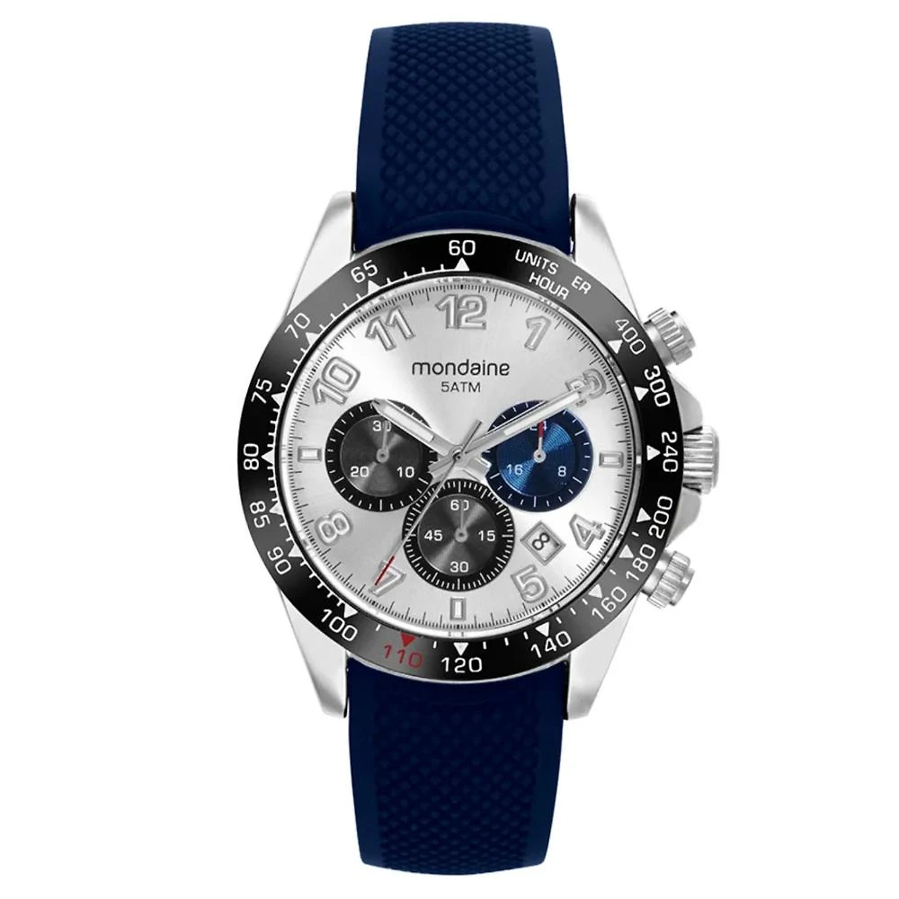 Miniatura Relógio Mondaine Cronógrafo Silicone Bicolor 32815G0MVNI3