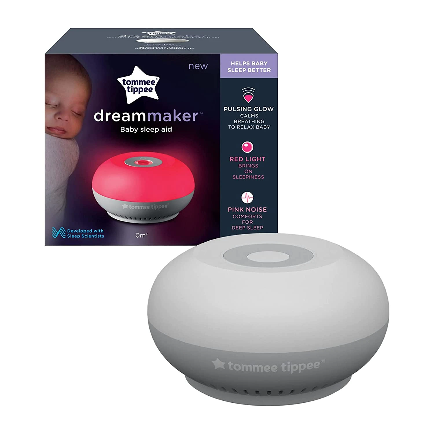 Tommee Tippee Máquina de Som Ruído Branco para Bebês Recém Nas