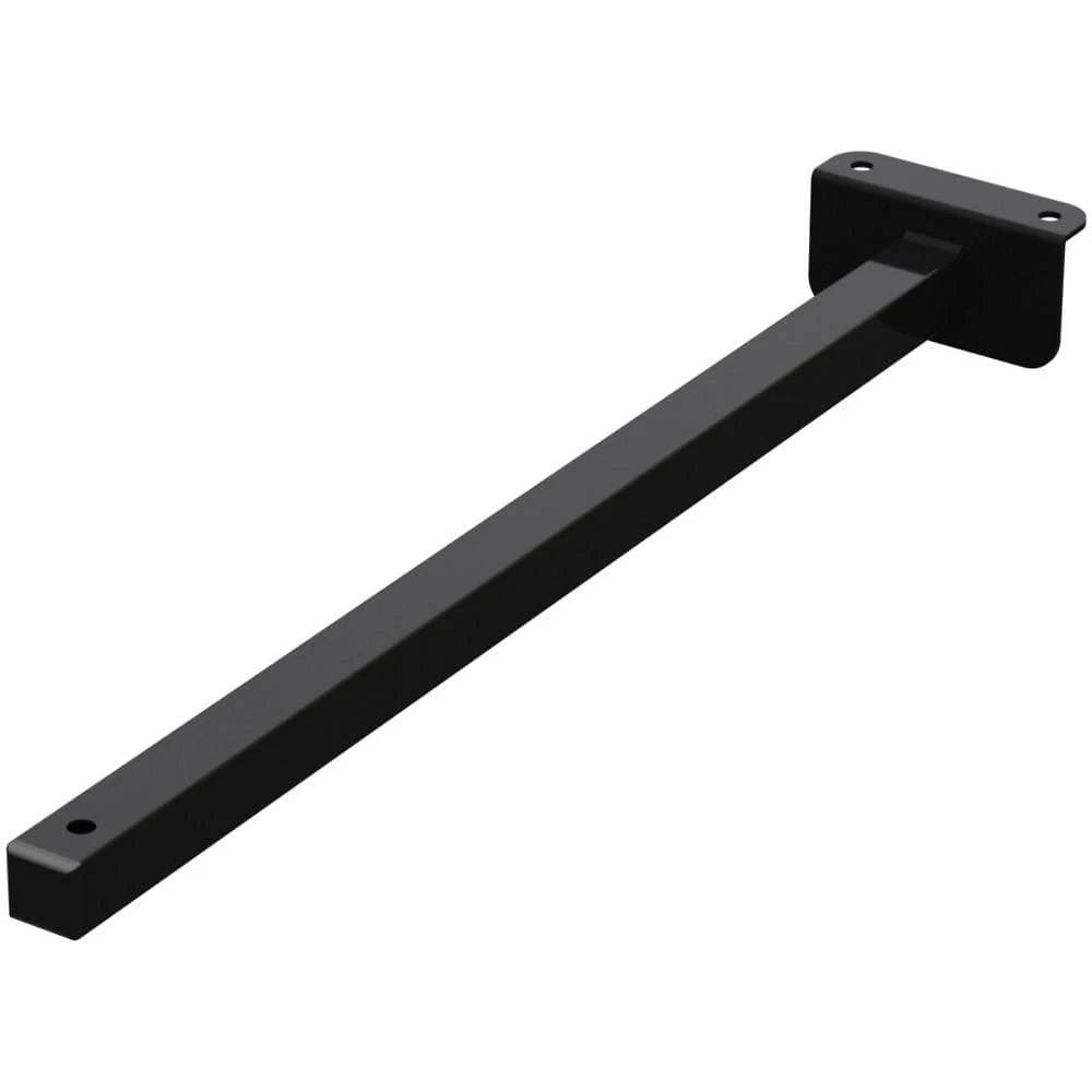 Suporte Refletor Fachada Banner Braço 40 Cm Preto