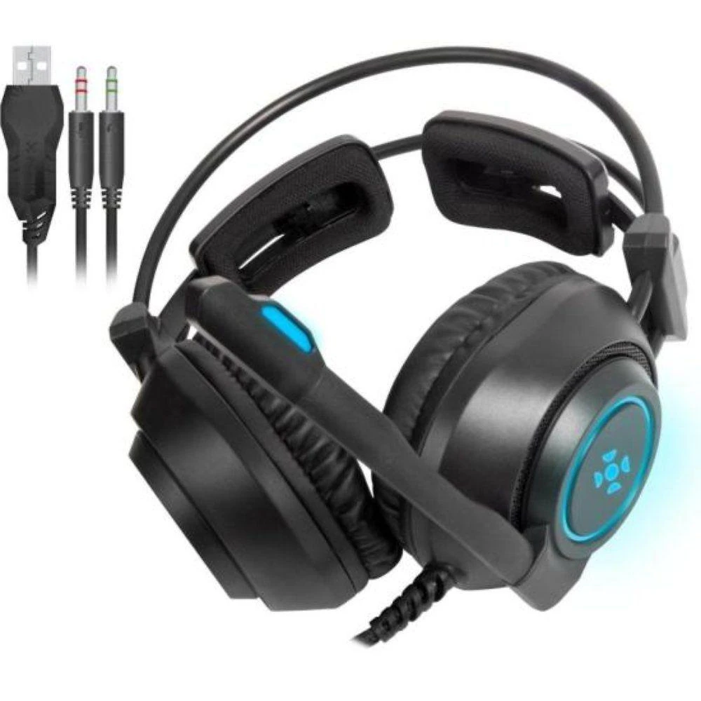 Headset Gamer Fortrek Vickers P2 Usb Rgb Preto