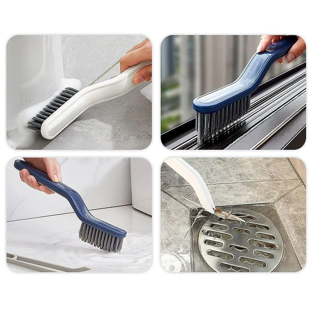 Escova de Limpeza Escova Pinça Multiuso para Cantos e Rejuntes 2 em 1 para Banheiro Cozinha Carro