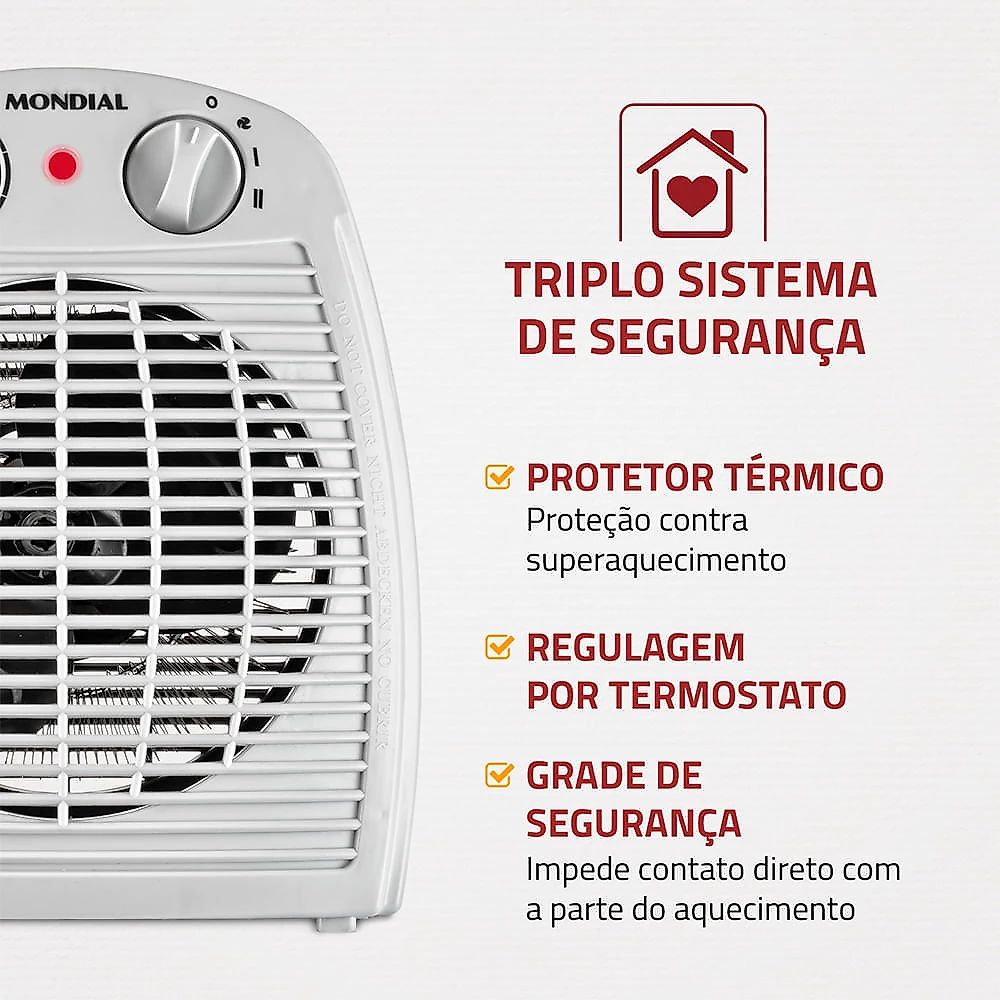 Aquecedor de Ar Mondial A-08 AQUECEDOR A AR-127V-CINZA
