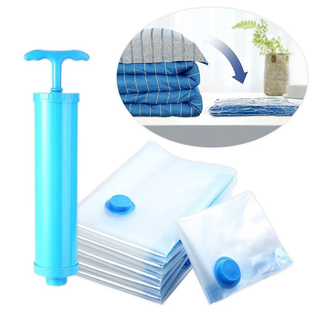 Kit 5 Sacos Vácuo Bomba De Ar Organização Espaço Casa - Organize E Economize Espaço Fácil
