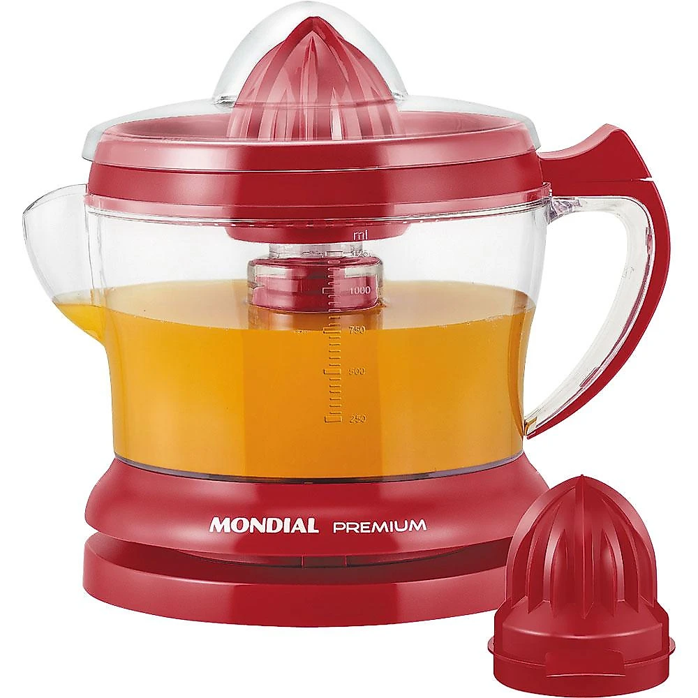 Espremedor 1.25L Mondial Premium E-23 com Dupla Rotação e Acionamento Automático Vermelho 220V 220V