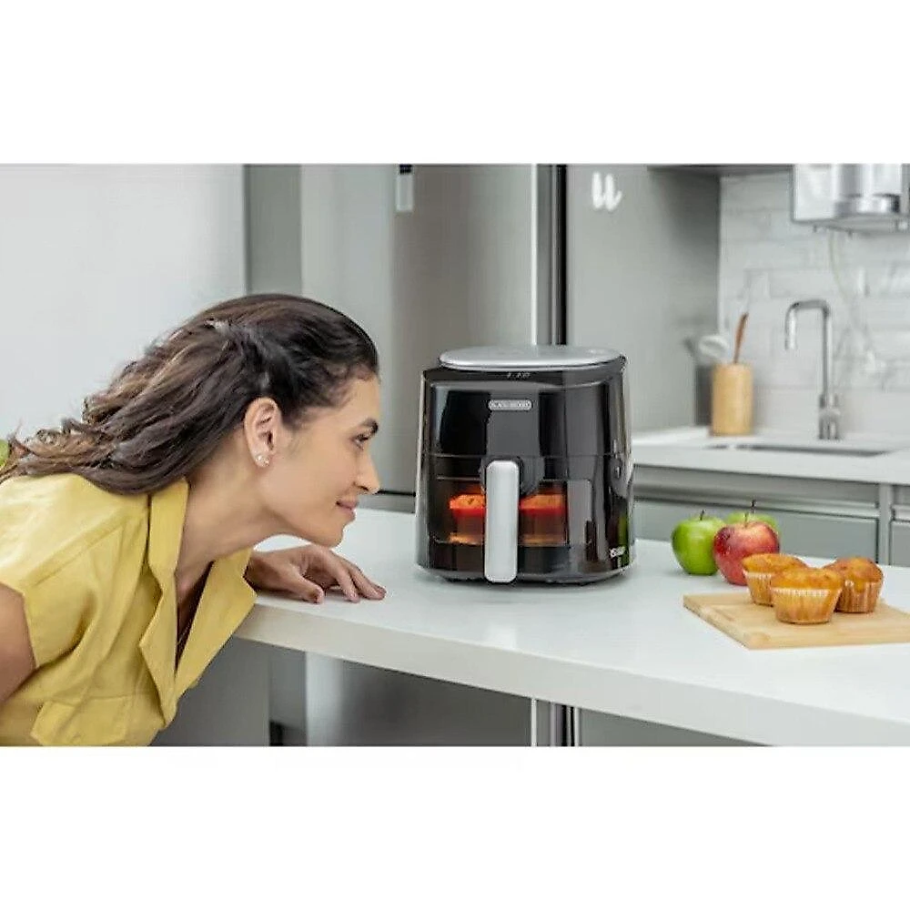 Air Fryer 4,5 Litros Black+Decker AFMDV360-B2, Visor Frontal Digital - 220 Volts