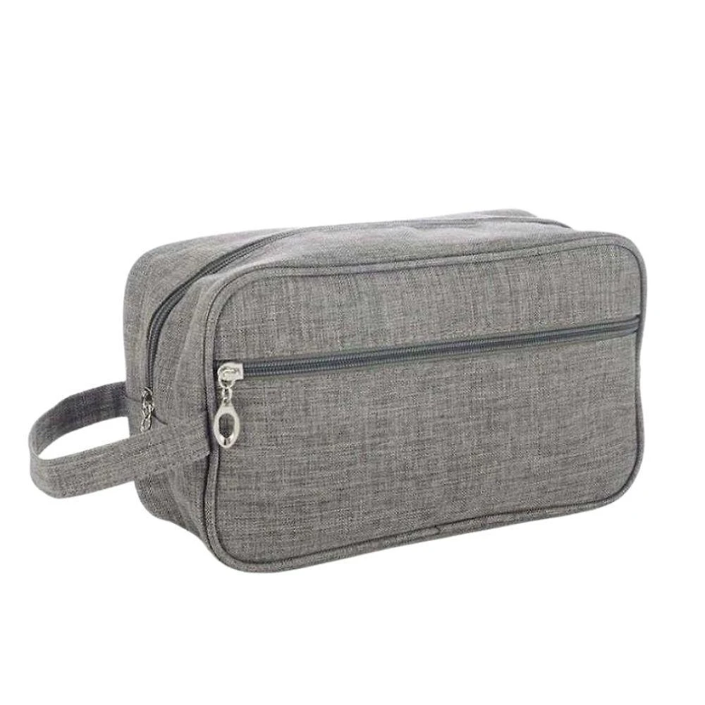 Bolsa Necessaire Estojo Organizadora De Objetos Maquiagem Cosméticos Multifuncional Portátil Impermeável Cinza