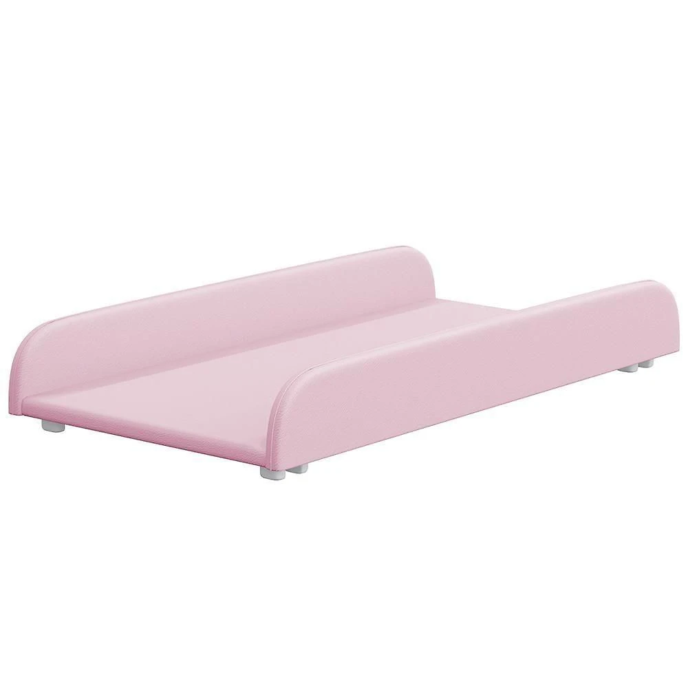 Trocador De Fraldas Almofadado Para Berço Corino Rosa P02