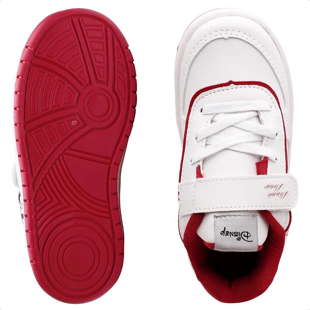 Tênis Disney Minnie Juvenil Calce Fácil Branco / Vermelho - 28