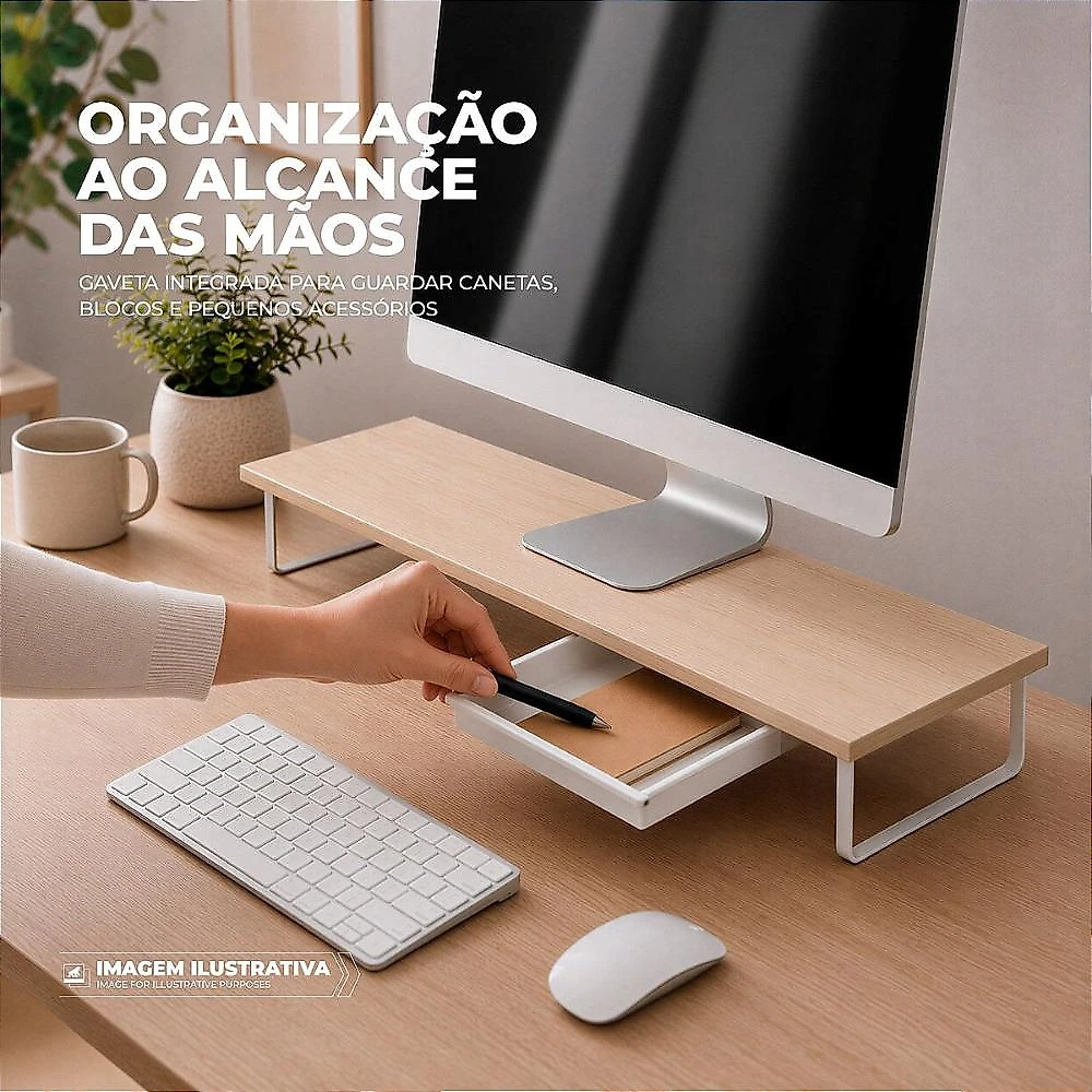 Suporte para Monitor Armor - Madeira - Gshield
