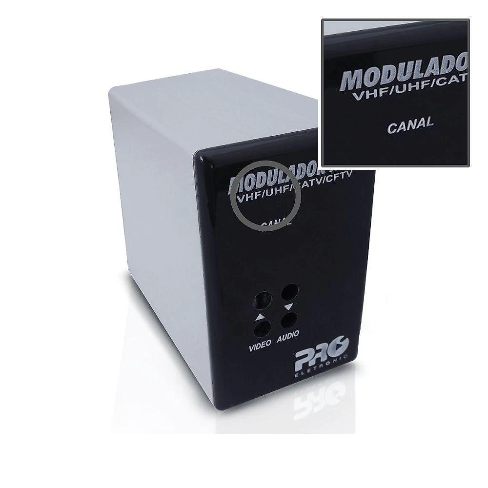 Modulador Proeletronic PQMO-2600 Saída VHF UHF CATV 10 Mhz Bivolt Branco
