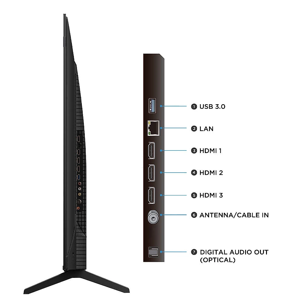 Smart TV 4K TCL Advanced QLED 55” Polegadas com Processador AIPQ, Dolby Vision, 120 Hz, HDR10+ e Wi-Fi - 55P7L Bivolt