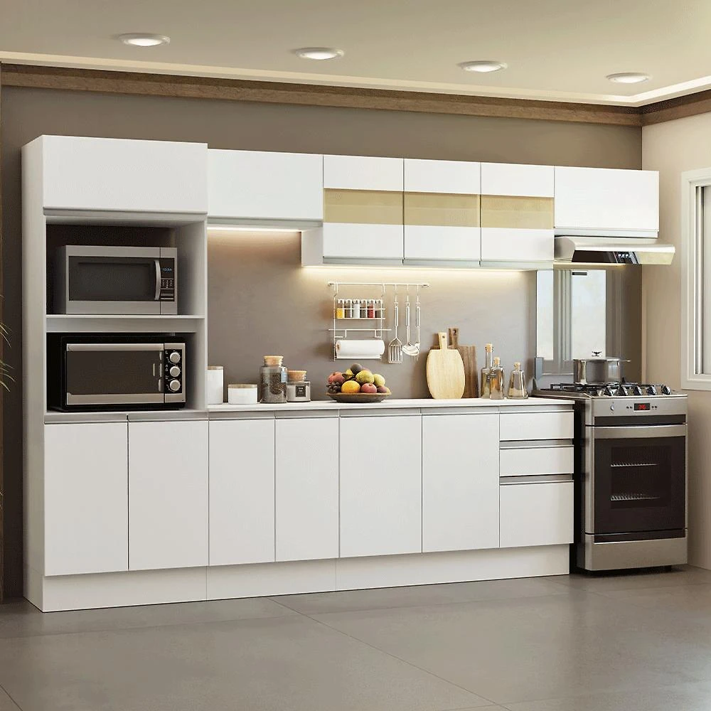 Armário de Cozinha Completa 100% MDF 310 cm Smart 02