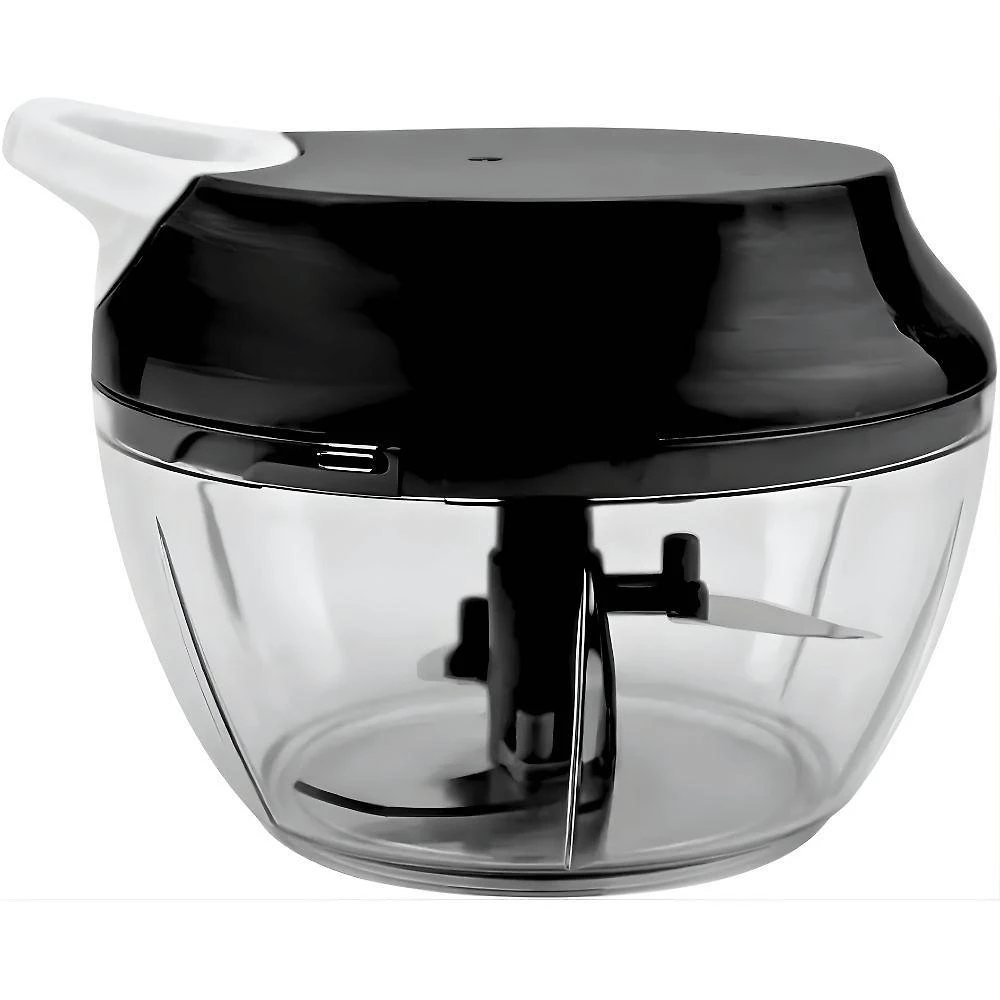Mini Processador de Alimentos Manual CK2017 com 3 Lâminas Inox e Corda Retrátil Rosa Clink