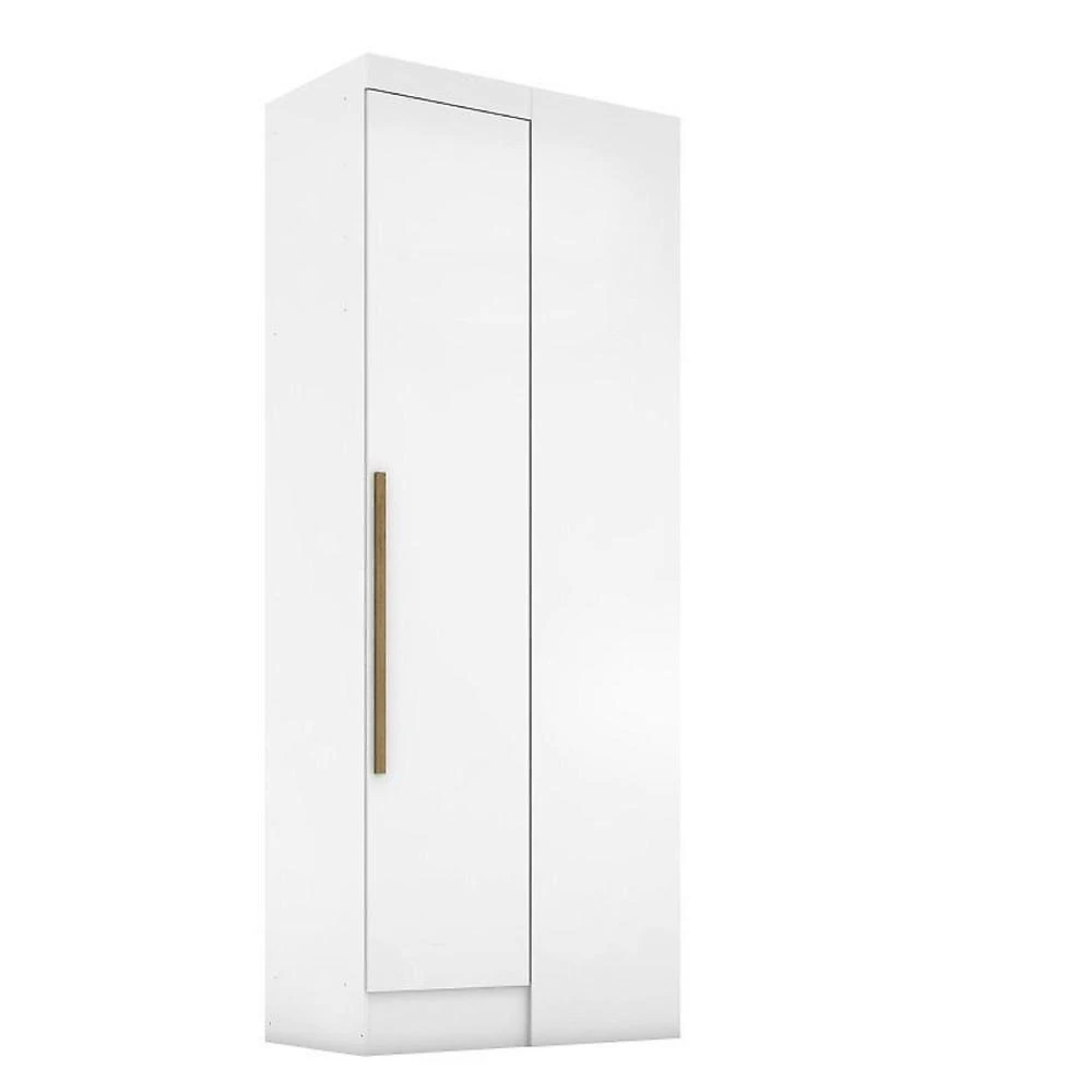 Closet Modulado de Canto 3 Peças 2 Gavetas Smart Plus Branco