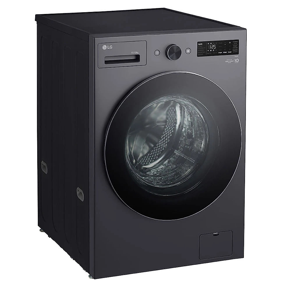 Lava e Seca Smart LG 16kg com Inteligência Artificial Aidd WD16GNTS6B/A Black Inox - 110V