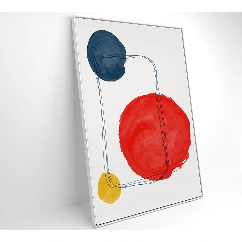 Quadro Artes Quadrados E Círculos 80x120 Cm Adesivo