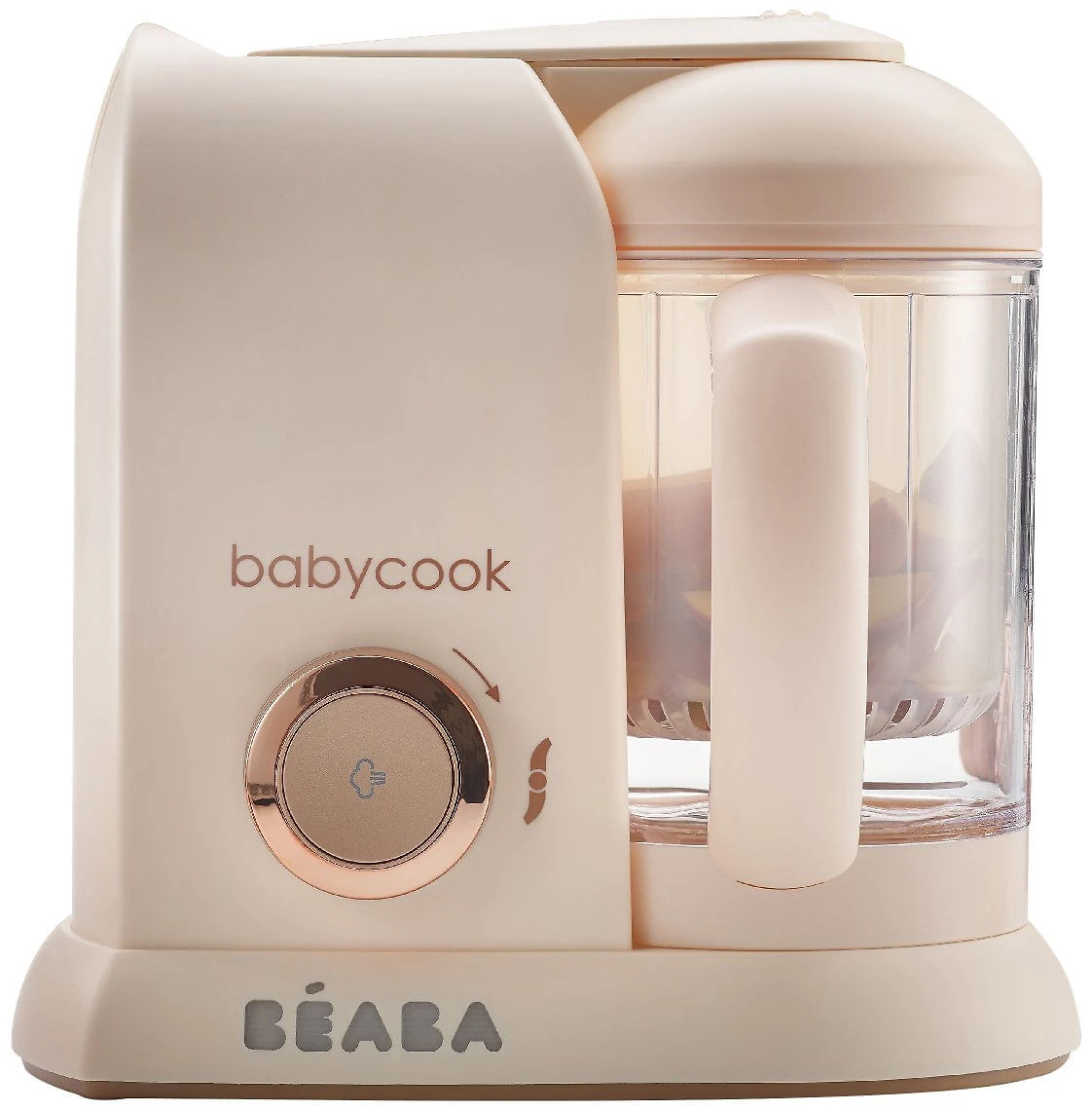 BEABA Babycook Processador de Alimentos Bebê 4 em 1 Panela a vapor liquidificador e lavalouças cozinhe em casa 45 xícaras ouro rosa