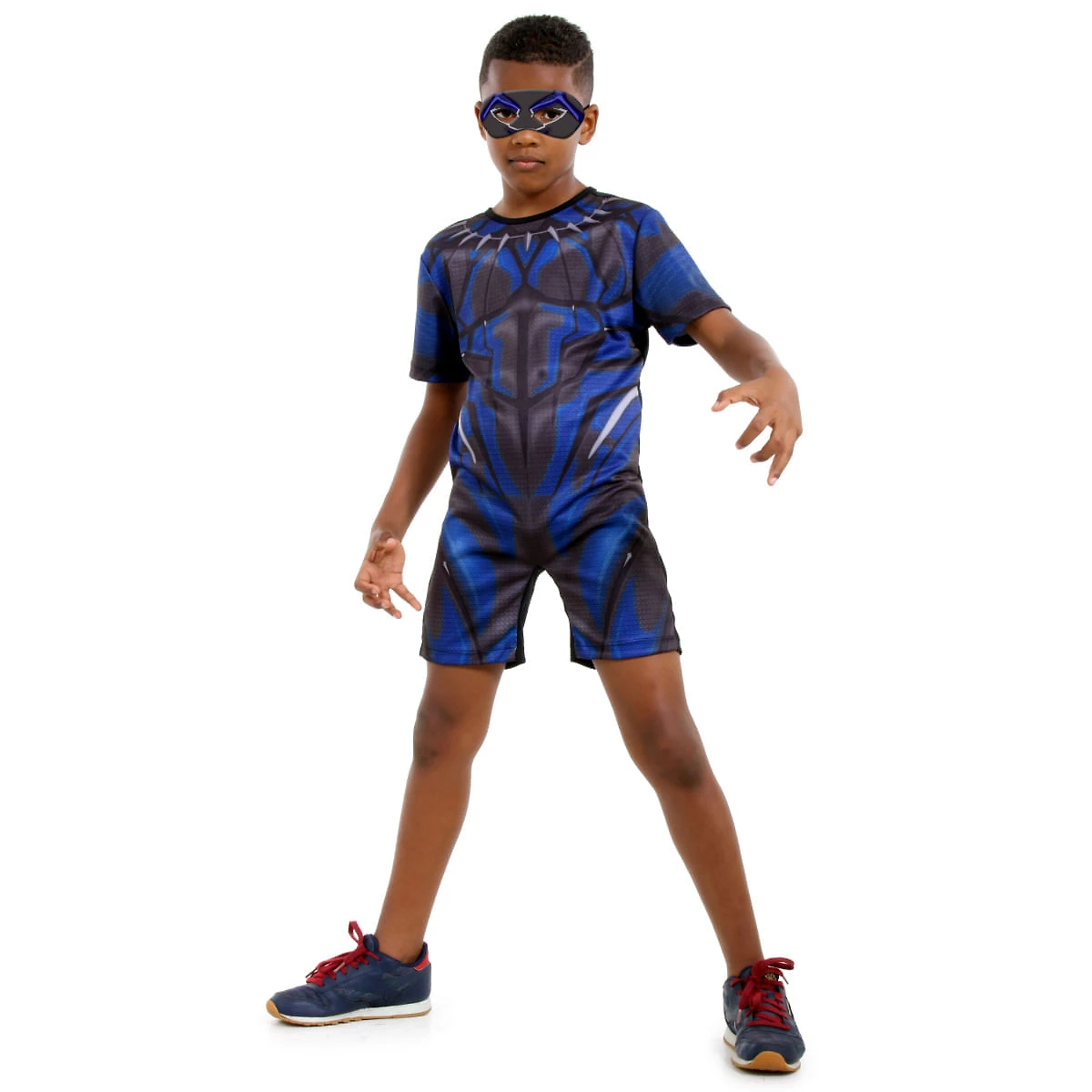 Fantasia Pantera Negra Infantil Curto - Avengers - Original