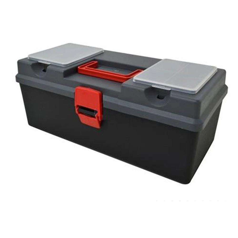 Estojo Multiuso EF-385 com Organizador Bandeja Removível Plástico Armazenamento Profissional Preto