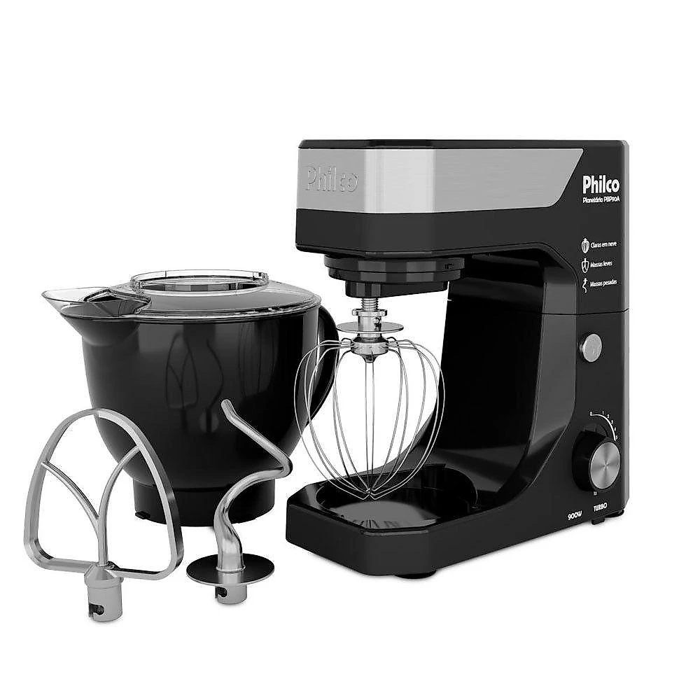Batedeira Planetária 5L 12 Velocidades PBP90A Philco Preto 110V
