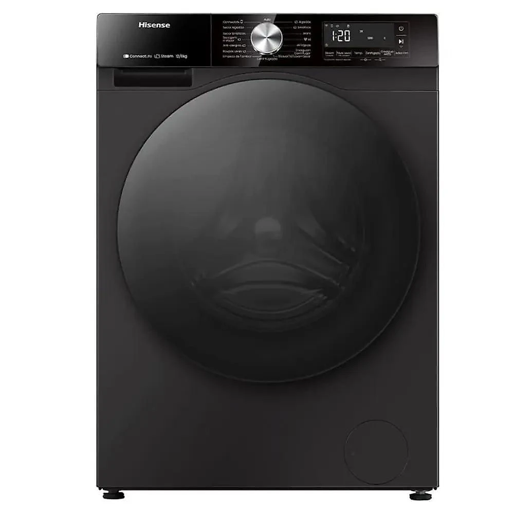 Lava e Seca Hisense WD3S12 12kg 8kg Vapor Wi Fi Alexa Google Preto 110V