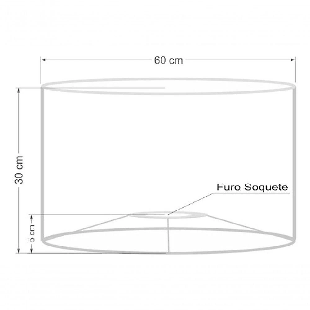 Cúpula para Abajur e Luminária CP-8028 60X30CM Compatível com Bocal Europeu Bege Vivare Brasil webcontinental-7908138294953