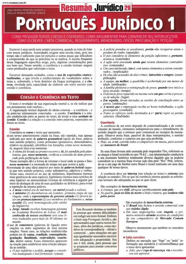 Resumao - Portugues Juridico 1