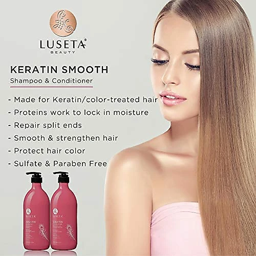 Shampoo e Condicionador Infusão de Queratina Suaviza e Nutre Aumenta Elasticidade 1L