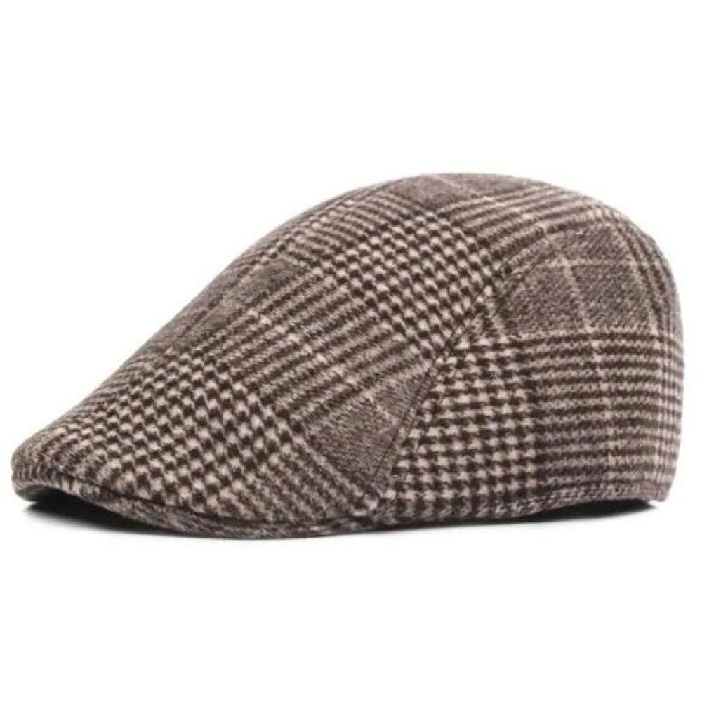Boina Masculina OEM Shelby Peaky Poliéster Circunferência 55 a 60 cm Marrom Adulto