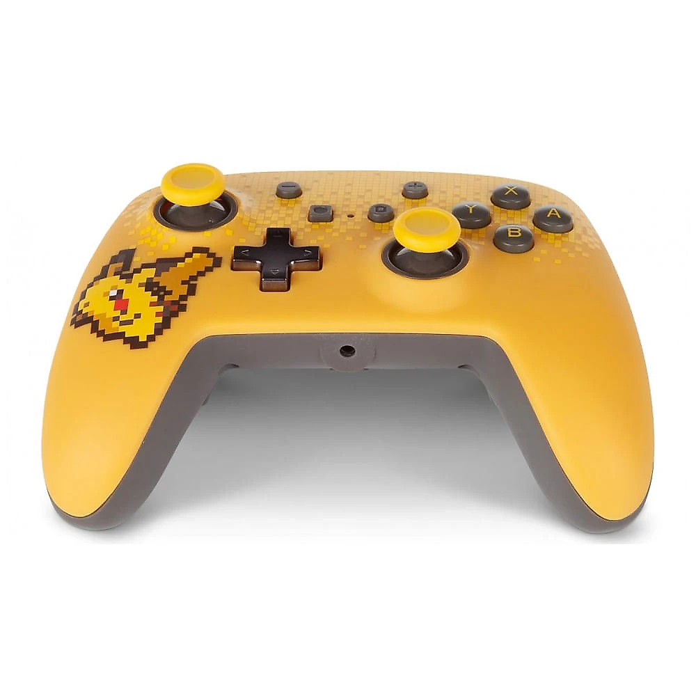 Controle com fio PowerA Enhanced para Nintendo Switch Pixel Pikachu com entrada de áudio e botões avançados mapeáveis