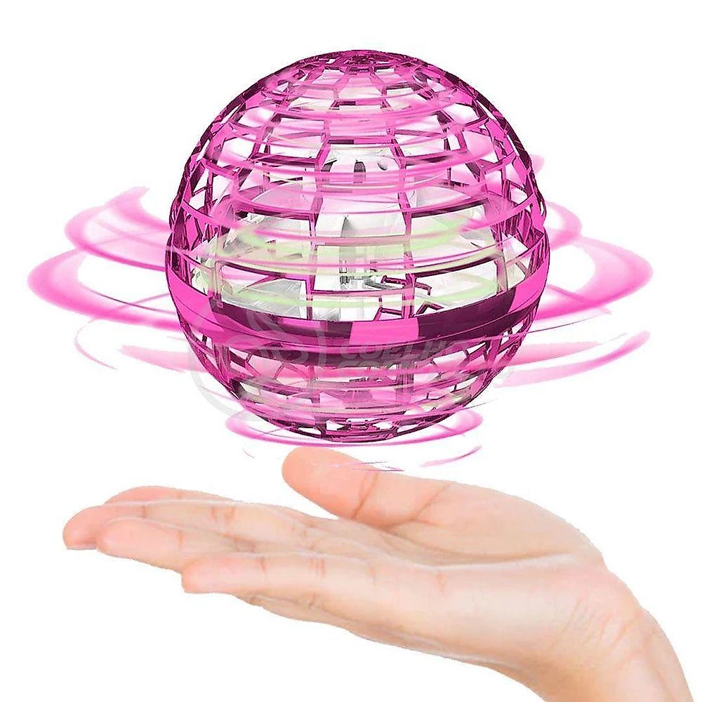 Bola Spinner Voadora Led Divertido Boomerang Drone Rosa