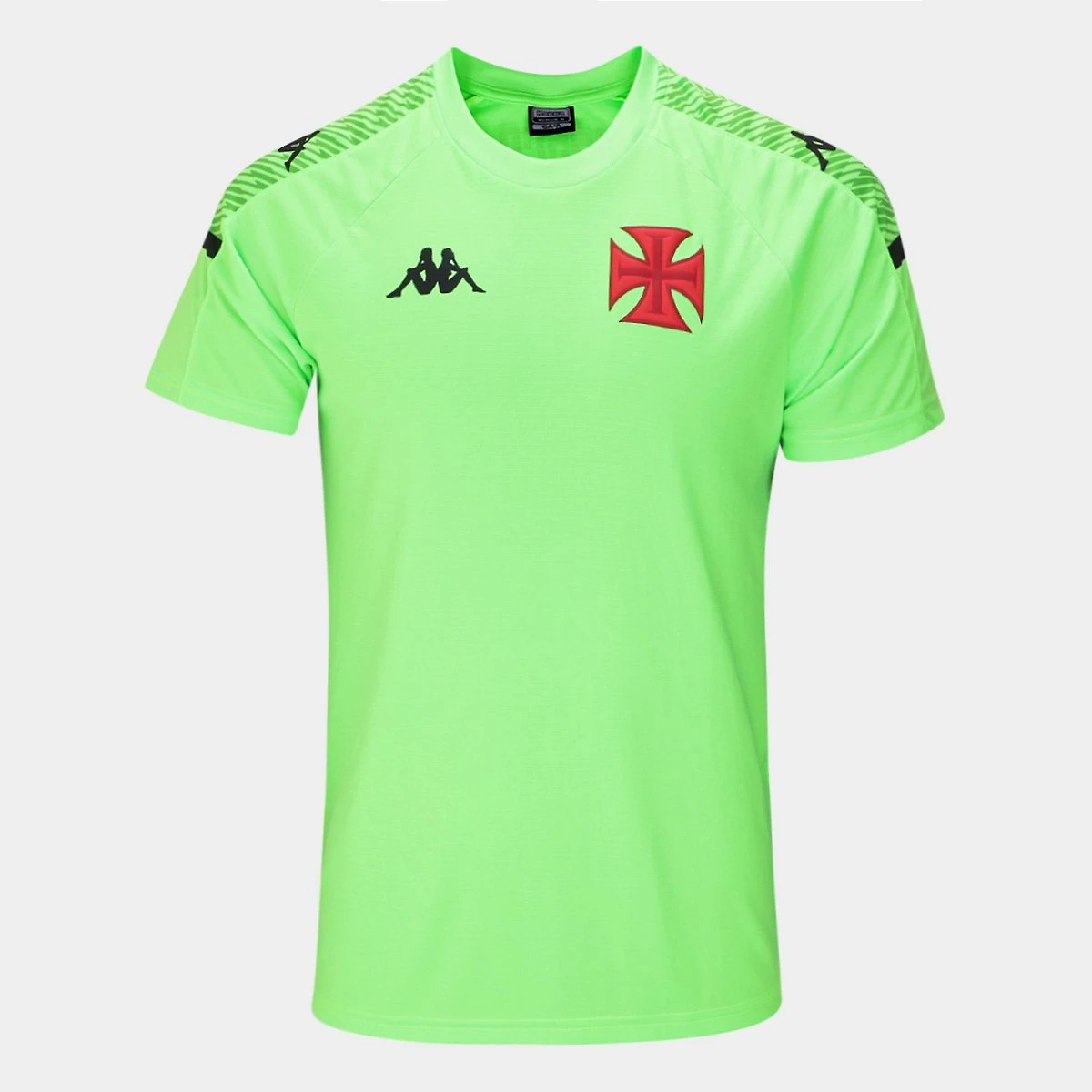 Miniatura Camisa Vasco Kappa Supporter Details Masculina Verde Limão - EGG