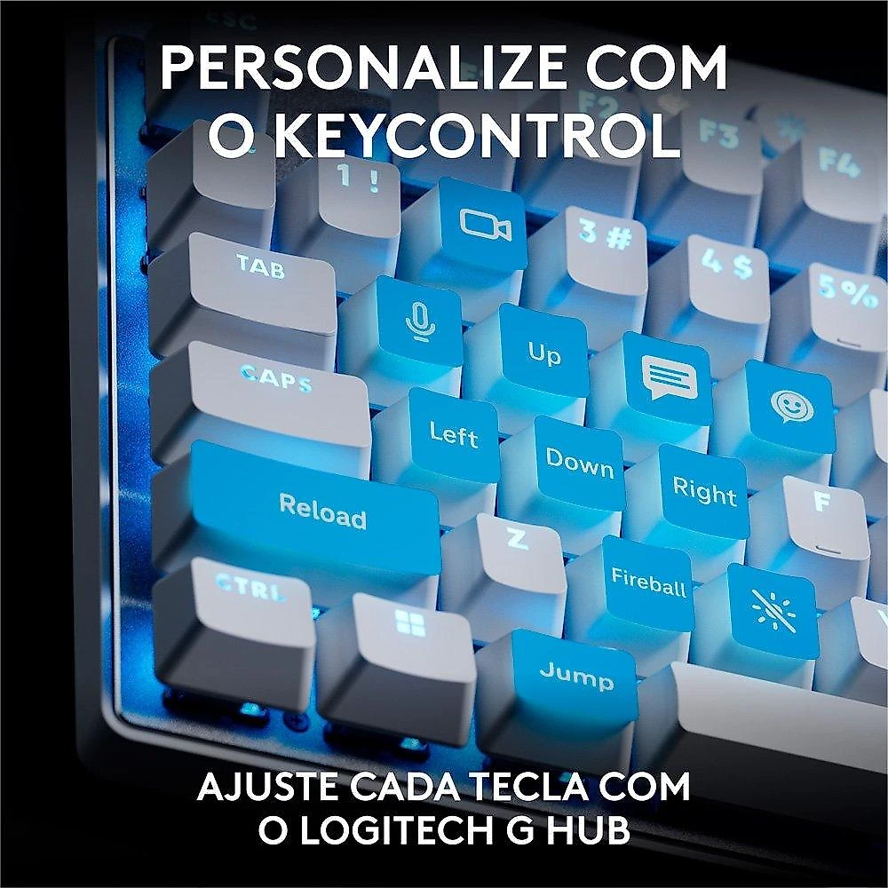 Teclado Gamer Logitech G PRO X TKL RAPID, Switches Magnético-analógicos, Modo Rapid Trigger, Layout US, Branco - 920-013132