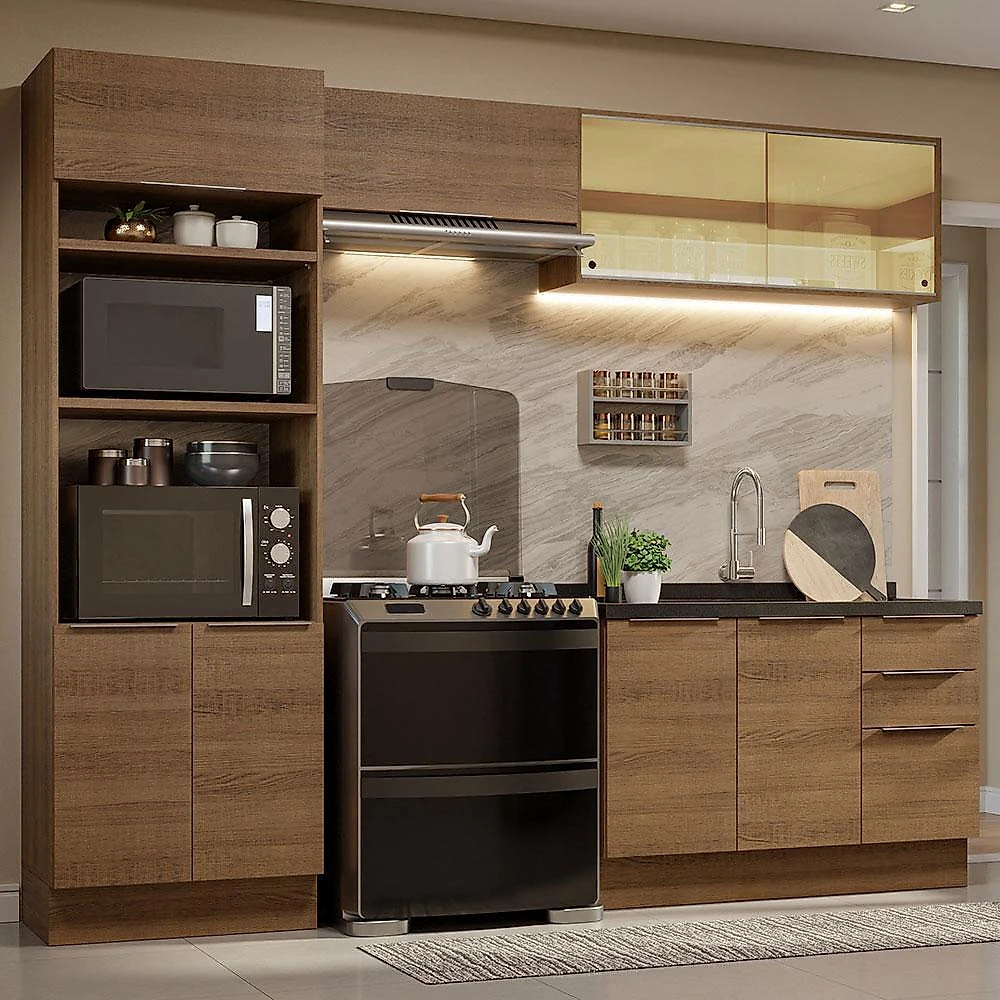 Armário de cozinha completa 270cm rustic stella madesa 06