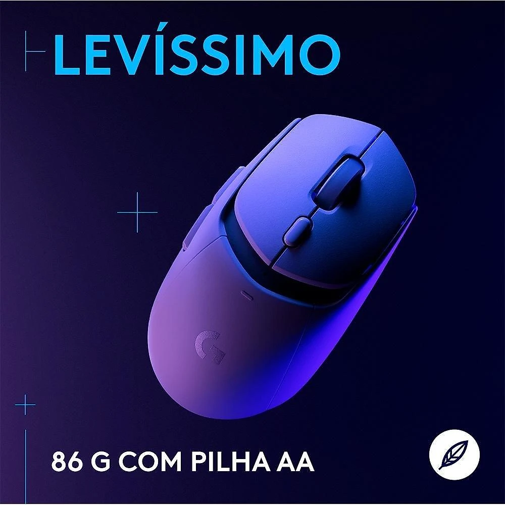 Mouse Gamer sem fio Logitech G309 LIGHTSPEED com Switches LIGHTFORCE, Sensor HERO 25K, 6 botões programáveis, Branco - 910-007206