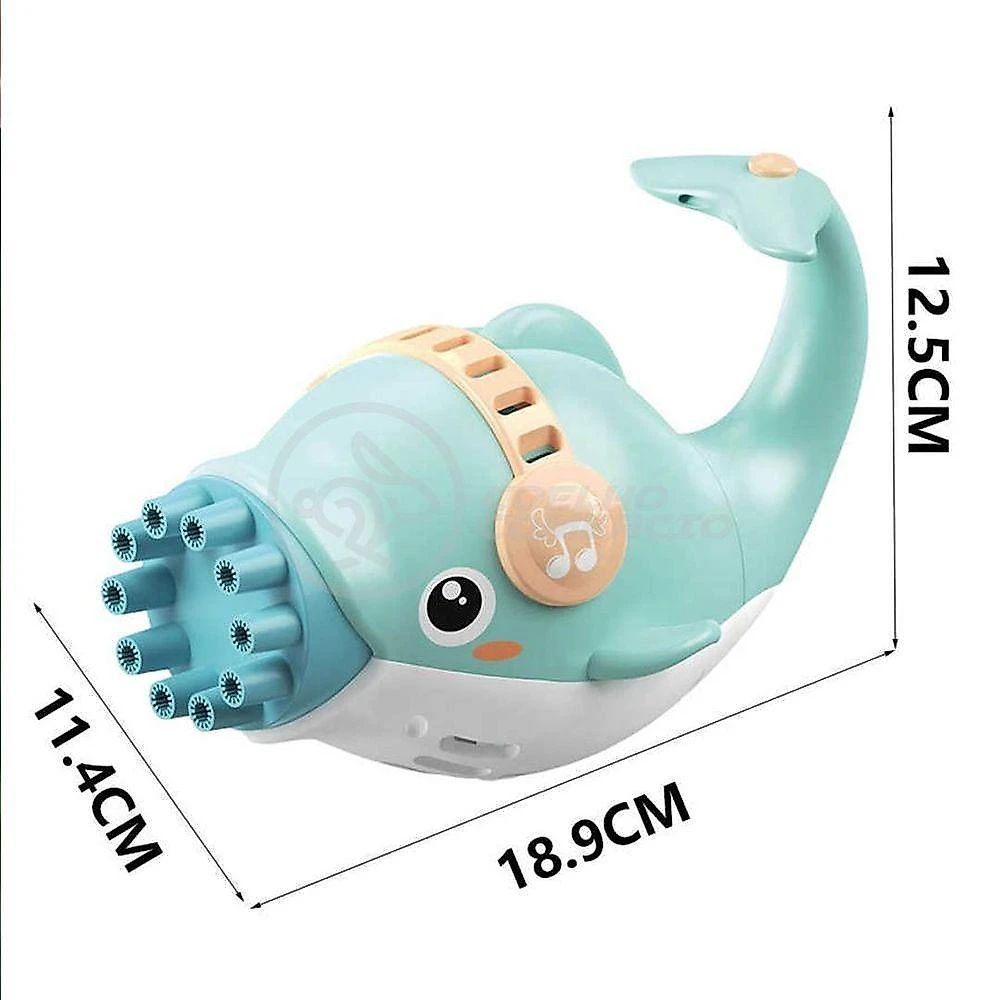 Kit 1 Golfinho Bolha Sabão Criança Infantil+ 3 Pilha Azul 5