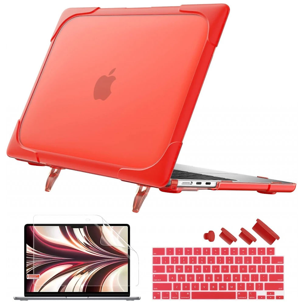 Capa Rígida Antichoque Vermelha para MacBook Air 13,6″ (2022–2025, Modelos A2681/M2, A3113/M3, A3240/M4) – Batianda