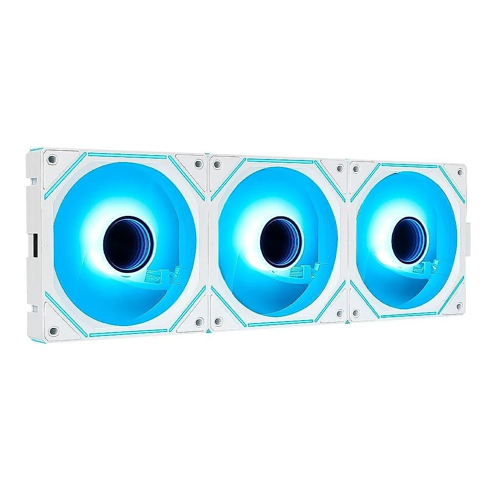 Kit Com 3 Ventoinhas Rise Mode Magneto Pro, 120mm, Led ARGB, Branco - RM-MAPRO-ARGB-W