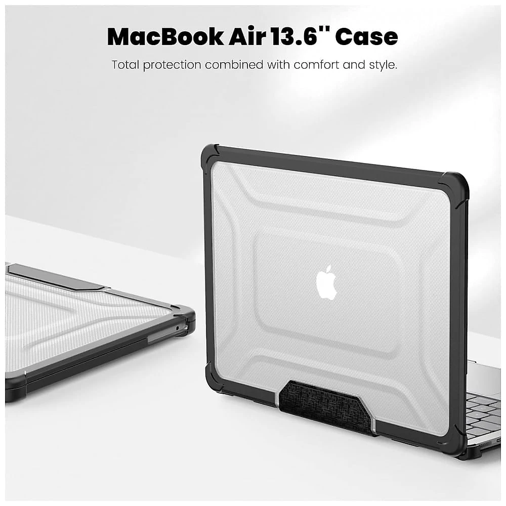 Capa Rígida Antichoque Preta XK para MacBook Air 15″ (2023–2025, Modelos A3241/A3114/A2941, M2/M3/M4) – MEEgoodo
