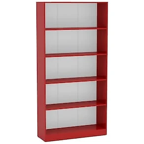 Miniatura Estante Politorno Aliança 2356 com 4 Prateleiras Bordô /Branco