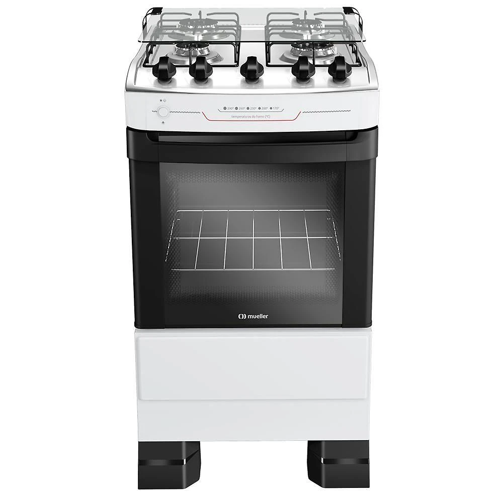 Fogão Mueller 4 Bocas Branco Com Acendimento Automático Total MFI4BF