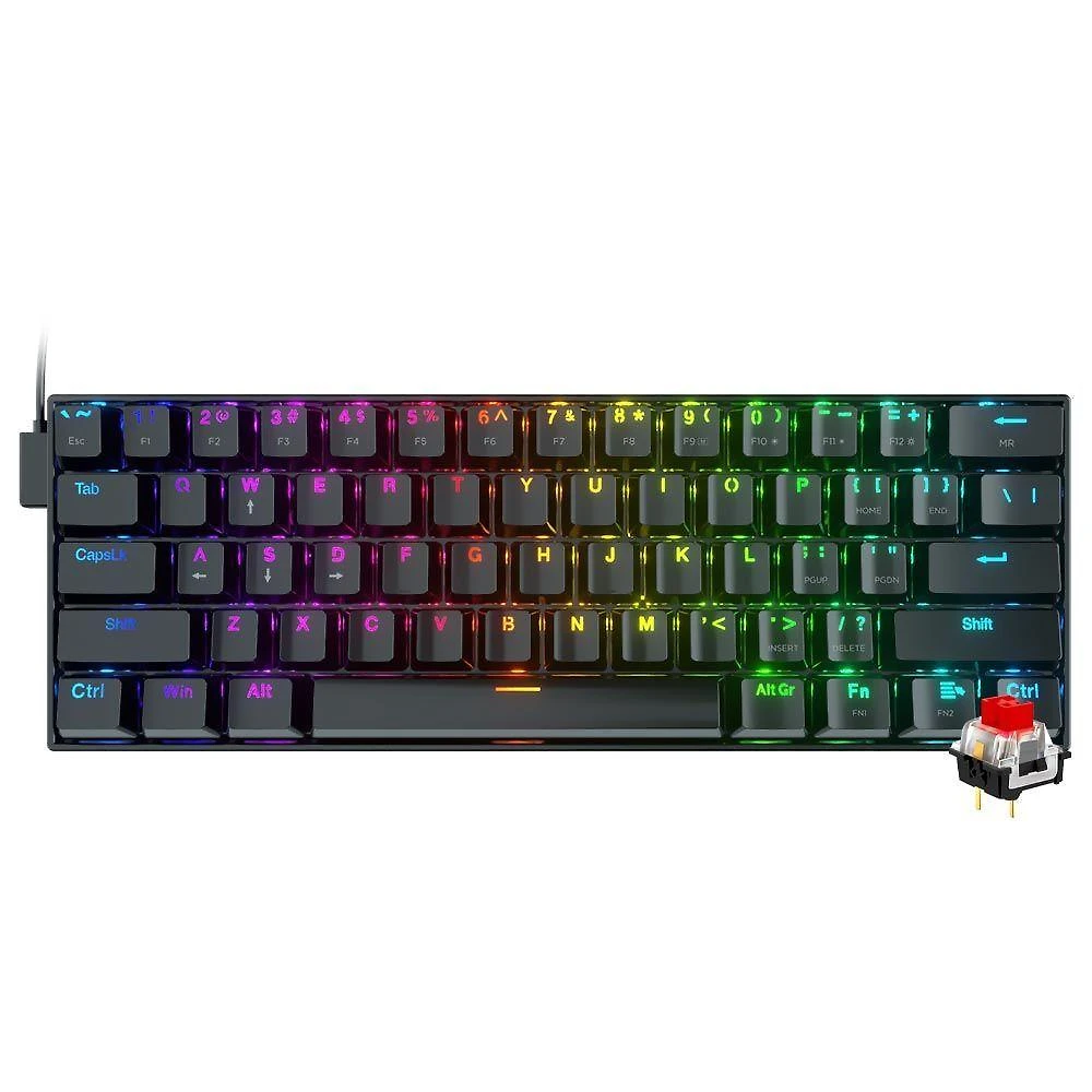 Teclado Gamer Mecânico Redragon K630RGB Dragonborn RGB Preto