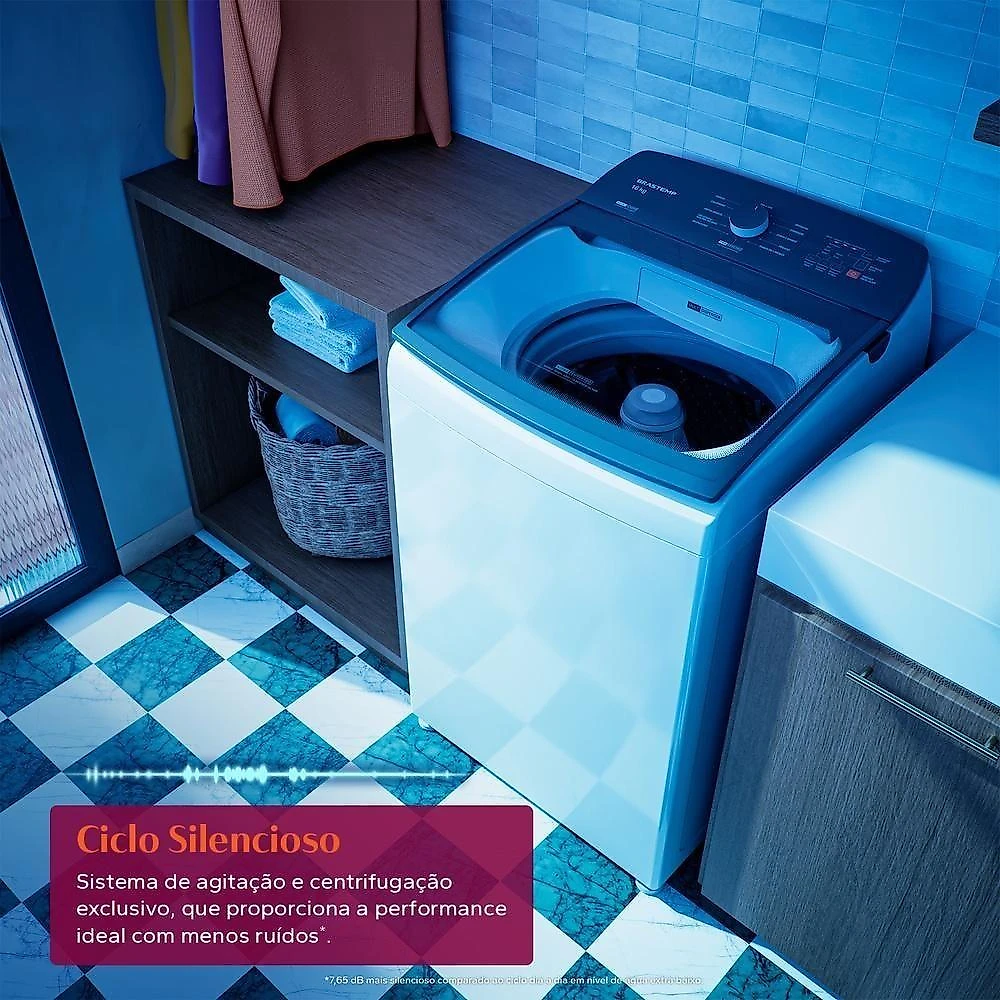 Máquina de Lavar Brastemp BWF16AB 16kg Automática com Ciclo Tira Manchas Advanced e Smart Sensor Branca 220V