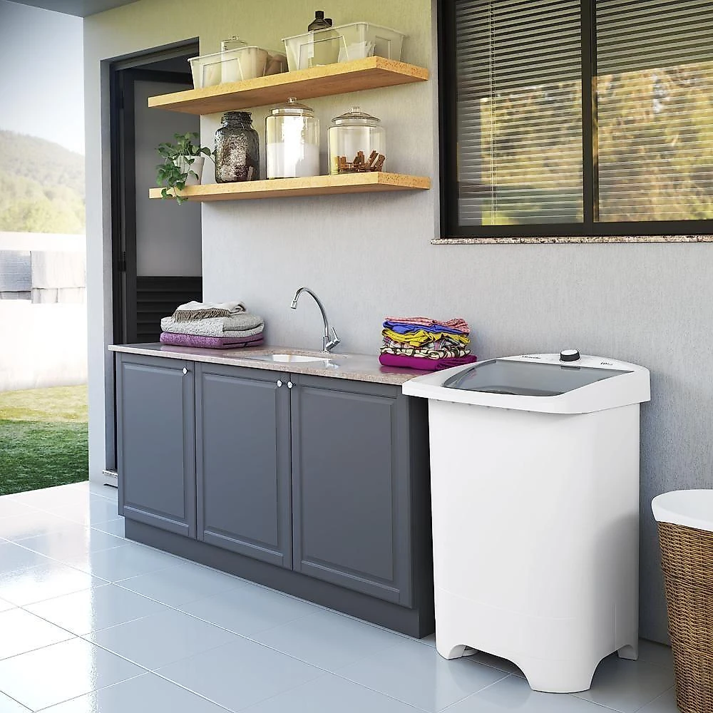 Tanquinho De Lavar Roupa Mueller 10 Kg Com Superesfregador MLT10C Branco 220V