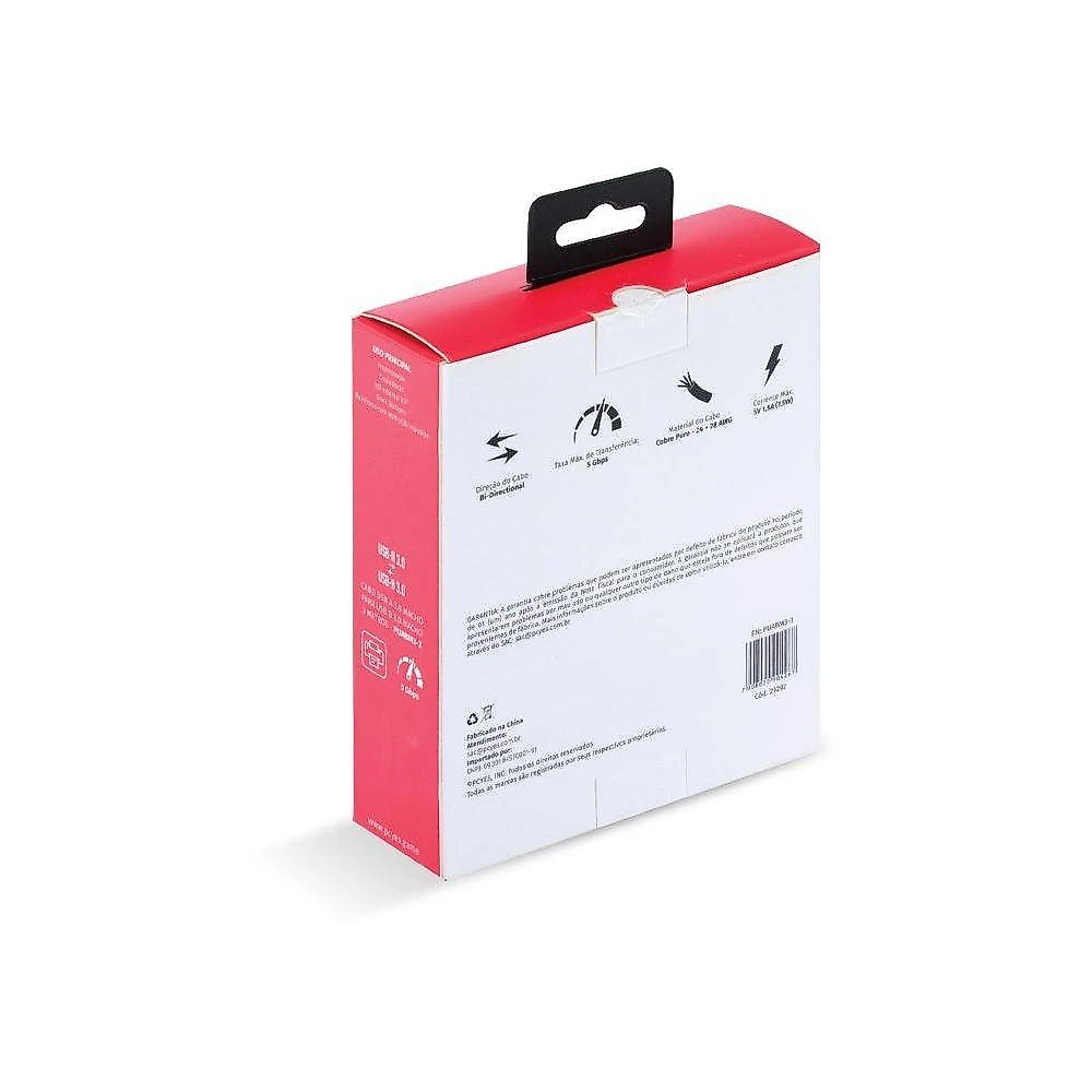 Cabo P- Impressora E Hd Externo Usb A 3.0 P- Usb B 3.0 3m -