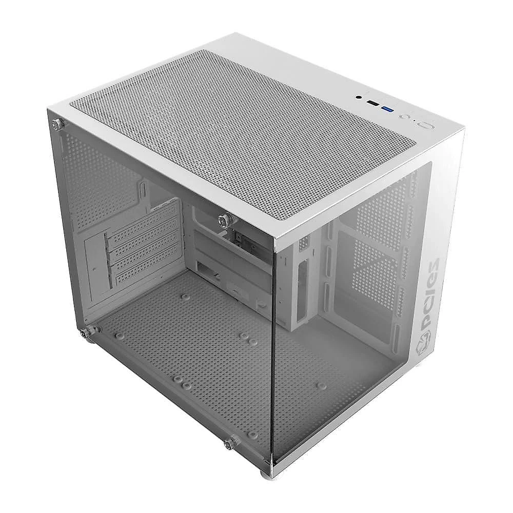 Gabinete Gamer Forcefield Mini White Ghost GFFMNWG Mini-Tower para Mini ITX e Micro ATX Branco Pcyes