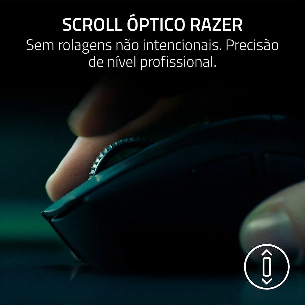 Mouse Gamer Sem Fio Razer DeathAdder V4 Pro, 35000 DPI, Ultra-Leve, Sensor Óptico Focus Pro, Preto - RZ01-05330100