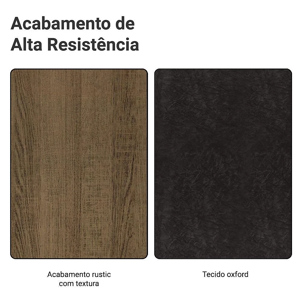 Conjunto sala de jantar mesa tampo de madeira 6 cadeiras rustic/oxford cheryl madesa